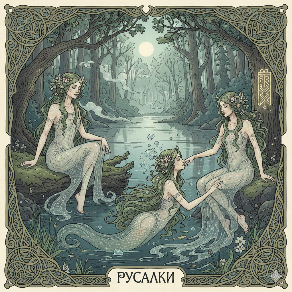 Những thực thể Rusalkas ở Nga, hình minh họa bởi Gemini.