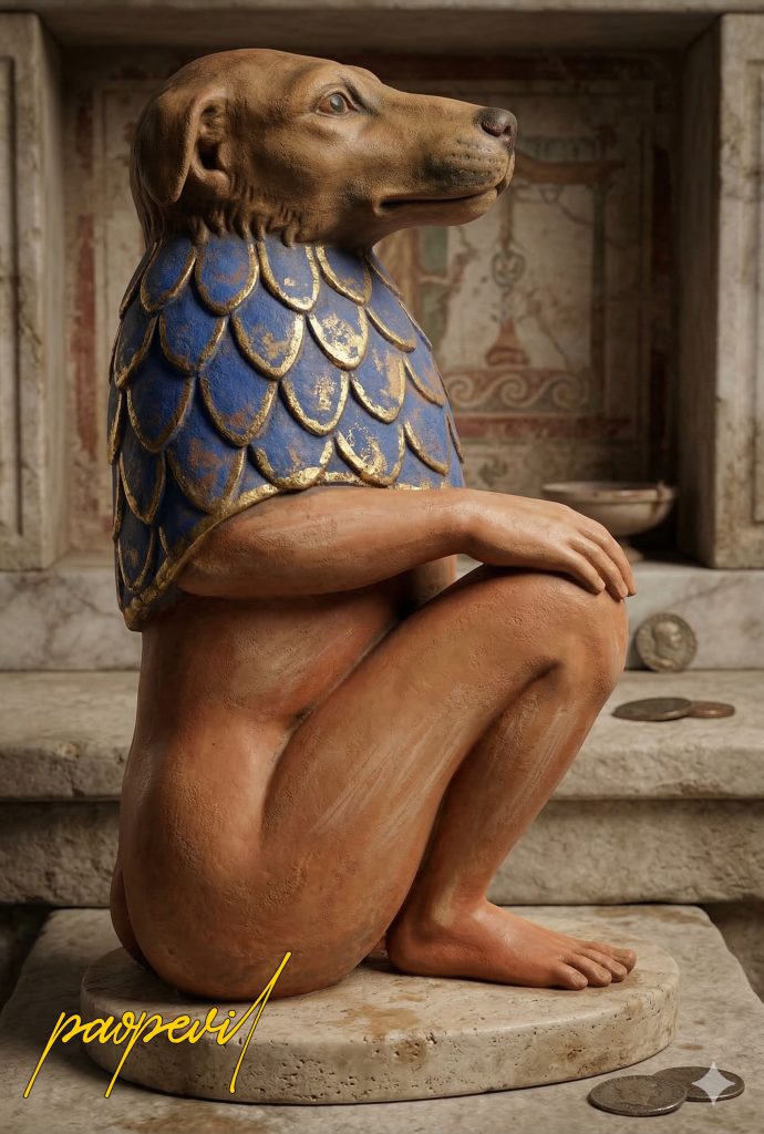 Hình ảnh trong bài viết Quỷ học về loài Chó Hình 2. Canine Lar (Herculaneum), bởi Gemini.