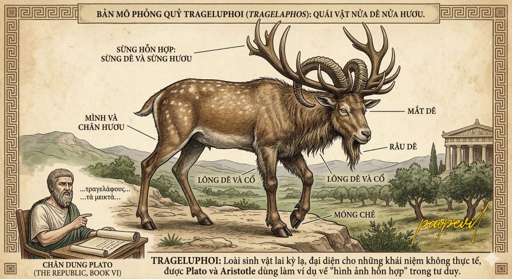 Hình ảnh trong bài viết Quỷ học về Cáo, Chồn Hình 3. Quỷ Trageluphoi, hay quái vật nửa dê nửa hươu được Plato nhắc đến, bởi Gemini.